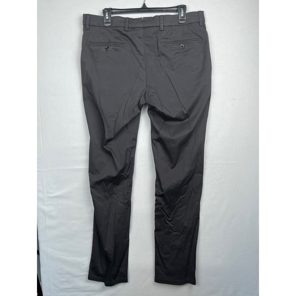 Ballin Modern Fit Pants Mens 35 Coal Grey Cotton Viscose Stretch M6194W363 - Picture 9 of 9